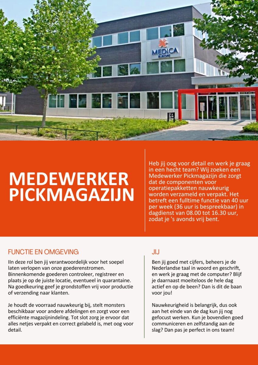 Vacature Medewerker Pickmagazijn